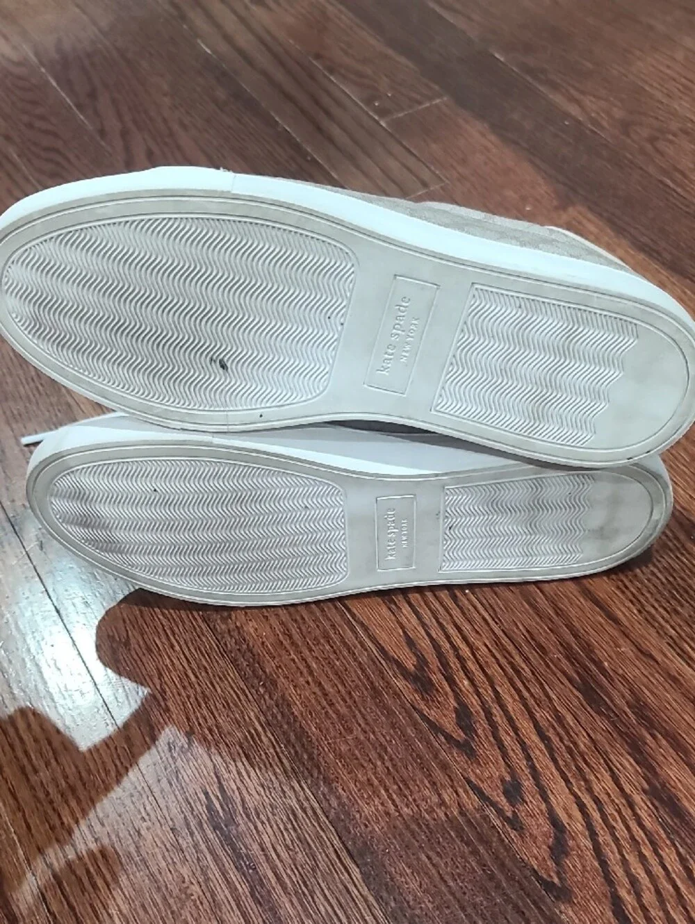 kate spade Cream and White Patterned Lace-Up Sneakers